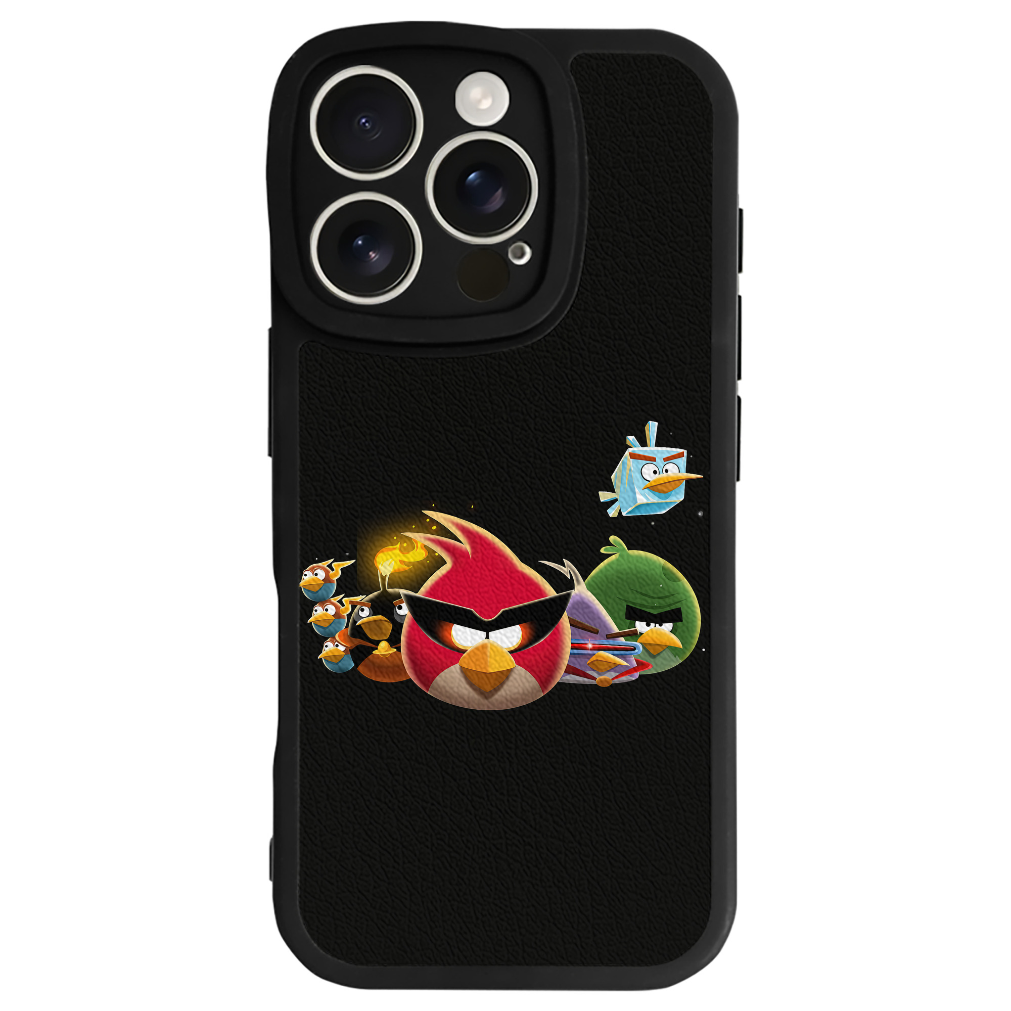 （画像用） Angry Birds アングリーバード 【iPhone 16シリーズ対応】シリコンスマホケース（レザー調） 材質：シリコン